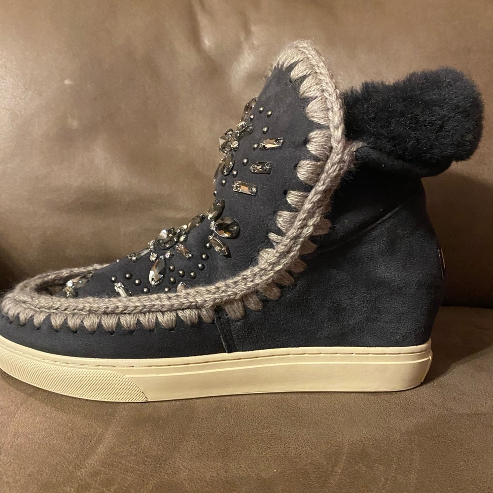 Brand new never worn Mou embellished moccasin sneaker
